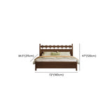 Modish Wood Brown Panel Bed with Headboard and Mattress Image - 13