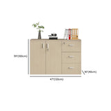 Modish Wooden Lockable Natural Office Storage Cabinet #size