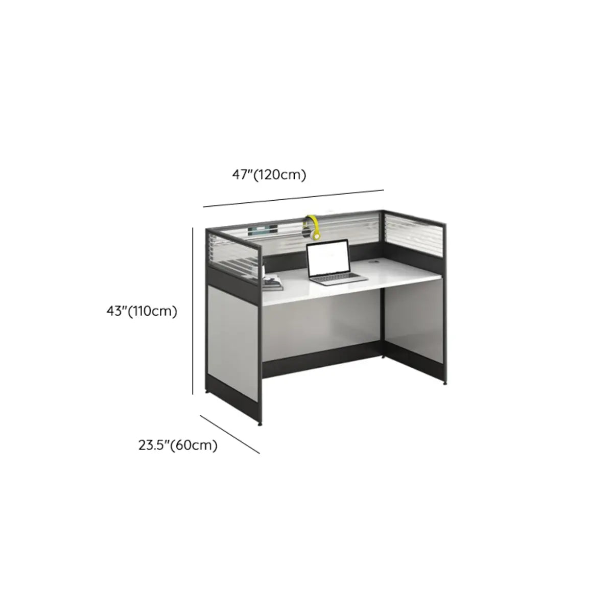 Modular Rectangular Wood Gray Large Storage Office Desk Set 