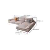 Modular Reversible Khaki Pillow Top Arm Sofa Chaise #size