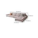 Modular Reversible Khaki Pillow Top Arm Sofa Chaise Image - 13