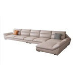 Modular Reversible Khaki Pillow Top Arm Sofa Chaise Image - 4