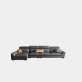 Modular Tear Resistant Genuine Leather Corner Sectional Image - 2