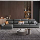 Modular Tear Resistant Genuine Leather Corner Sectional Image - 6