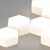 Modular White Hexagonal LED Flush Mount Ceiling Light Image - 14