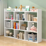 Modular White Wood Open Back 3-Shelf Display Bookcase Image - 15