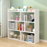 Modular White Wood Open Back 3-Shelf Display Bookcase Image - 18