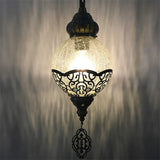 Moroccan Bronze Globe Lantern Restaurant Pendant Light Image - 4