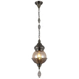 Moroccan Bronze Globe Lantern Restaurant Pendant Light Image - 5