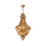 Moroccan Gold Pendant Light Lantern Chandelier Image - 4