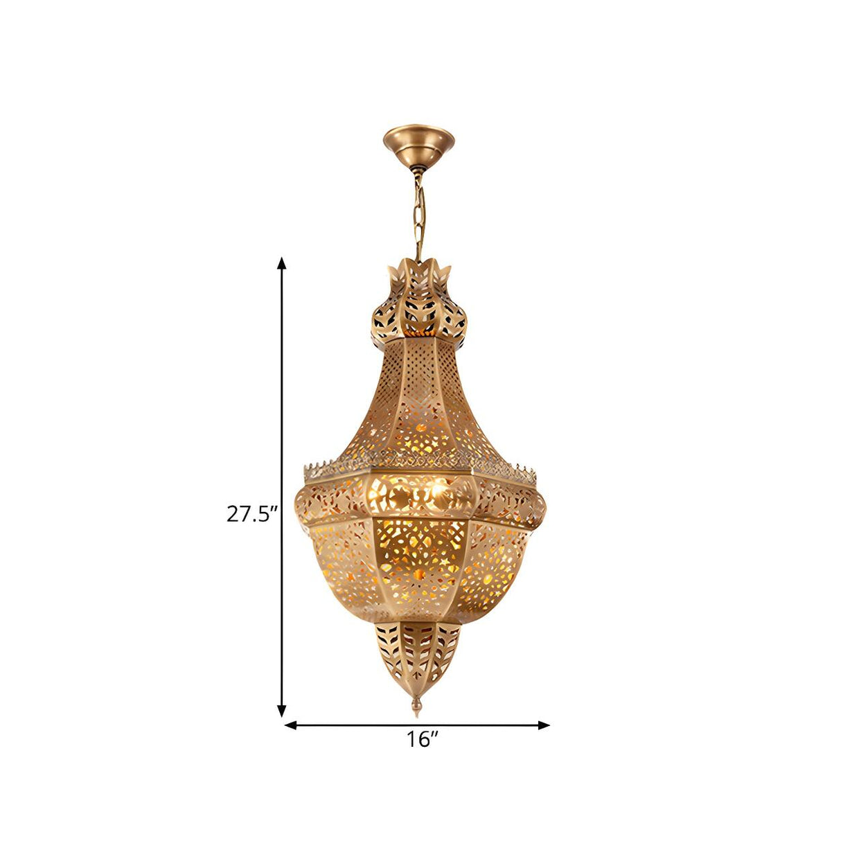 Moroccan Gold Pendant Light Lantern Chandelier 