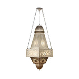 Moroccan Lantern Pendant Brass Tower Dining Room Chandelier Image - 4