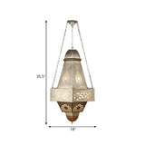 Moroccan Lantern Pendant Brass Tower Dining Room Chandelier #size