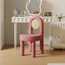 Multi-Color Circular Upholstered Solid Color Vanity Stool Image - 2