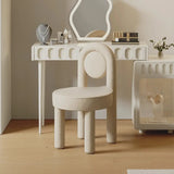 Multi-Color Circular Upholstered Solid Color Vanity Stool Image - 9