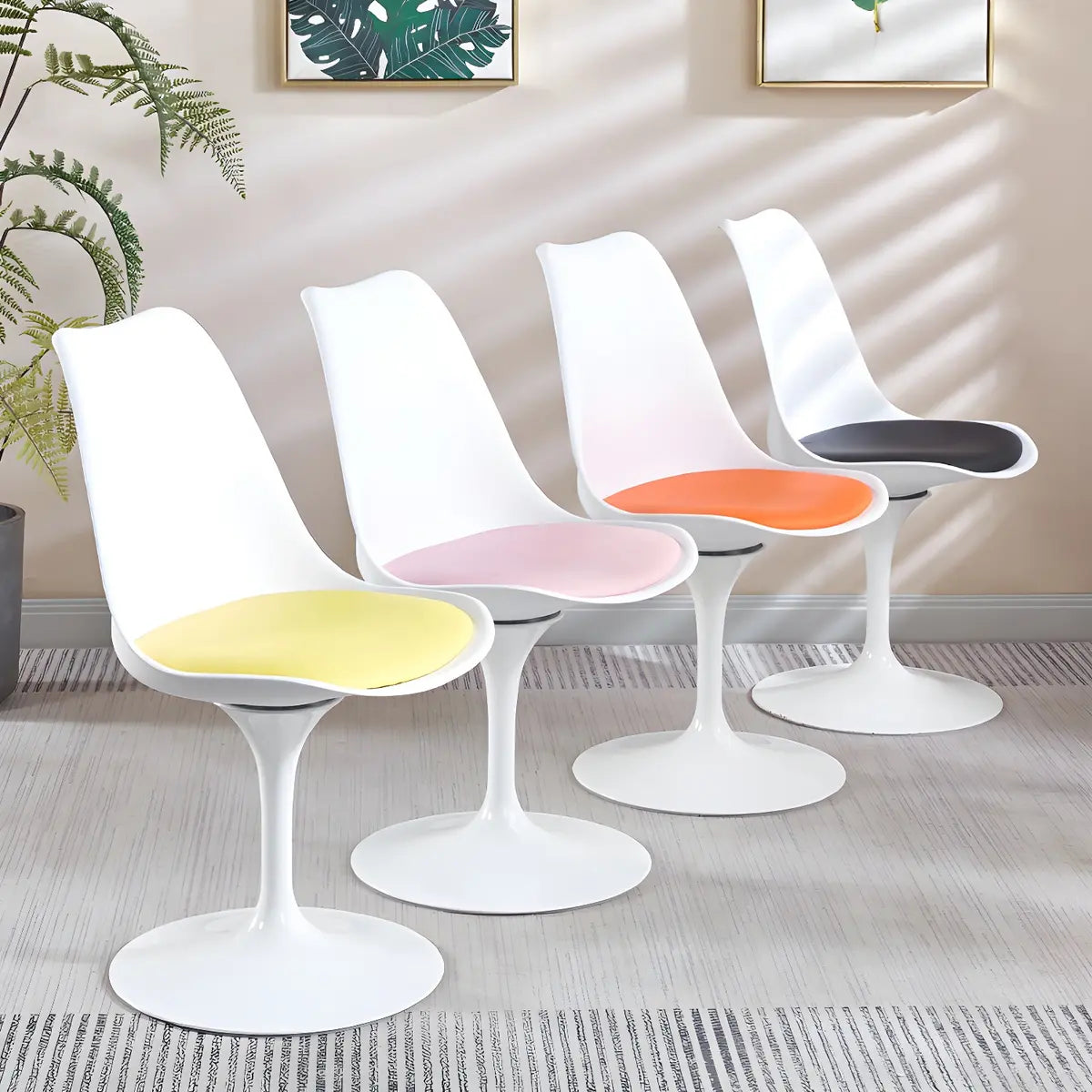 Multi-color Contemporary Tulip Armless Office Chair Image - 1