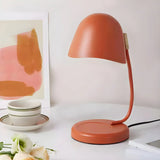 Multi-Color Egg Shape Metal Curved Bedside Table Lamp Image - 3