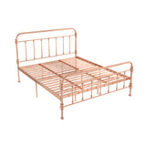 Multi-Color Headboard Metal Gold Open-Frame King Bed Image - 11