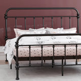 Multi-Color Headboard Metal Gold Open-Frame King Bed Image - 14