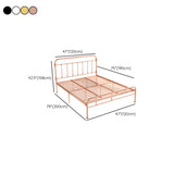 Multi-Color Headboard Metal Gold Open-Frame King Bed Image - 20