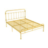 Multi-Color Headboard Metal Gold Open-Frame King Bed Image - 6