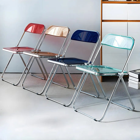 Multi-Color Modern Metal Ergonomic Folding Office Chair Image - 1