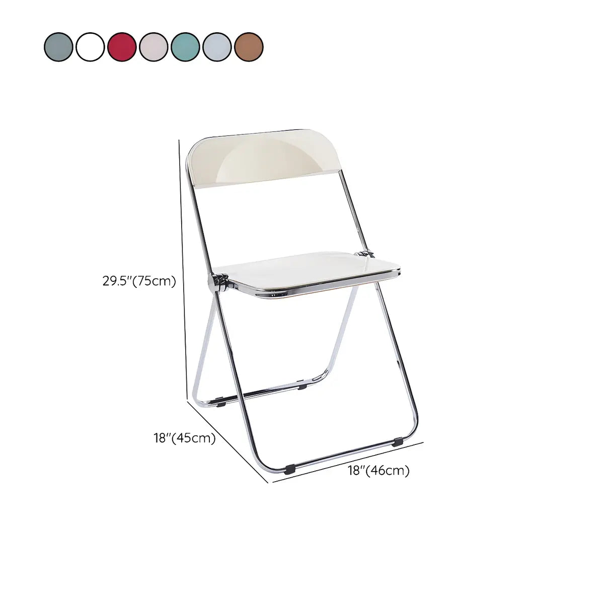 Multi-Color Modern Metal Ergonomic Folding Office Chair 