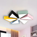 Multi-Colored Windmill LED Flush Mount Ceiling Light Image - 1