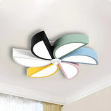 Multi-Colored Windmill LED Flush Mount Ceiling Light Image - 11