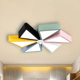 Multi-Colored Windmill LED Flush Mount Ceiling Light Image - 4