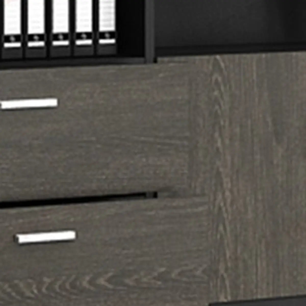 Multi-Function UnLockable Black Wood Office Storage Cabinet Image - 13