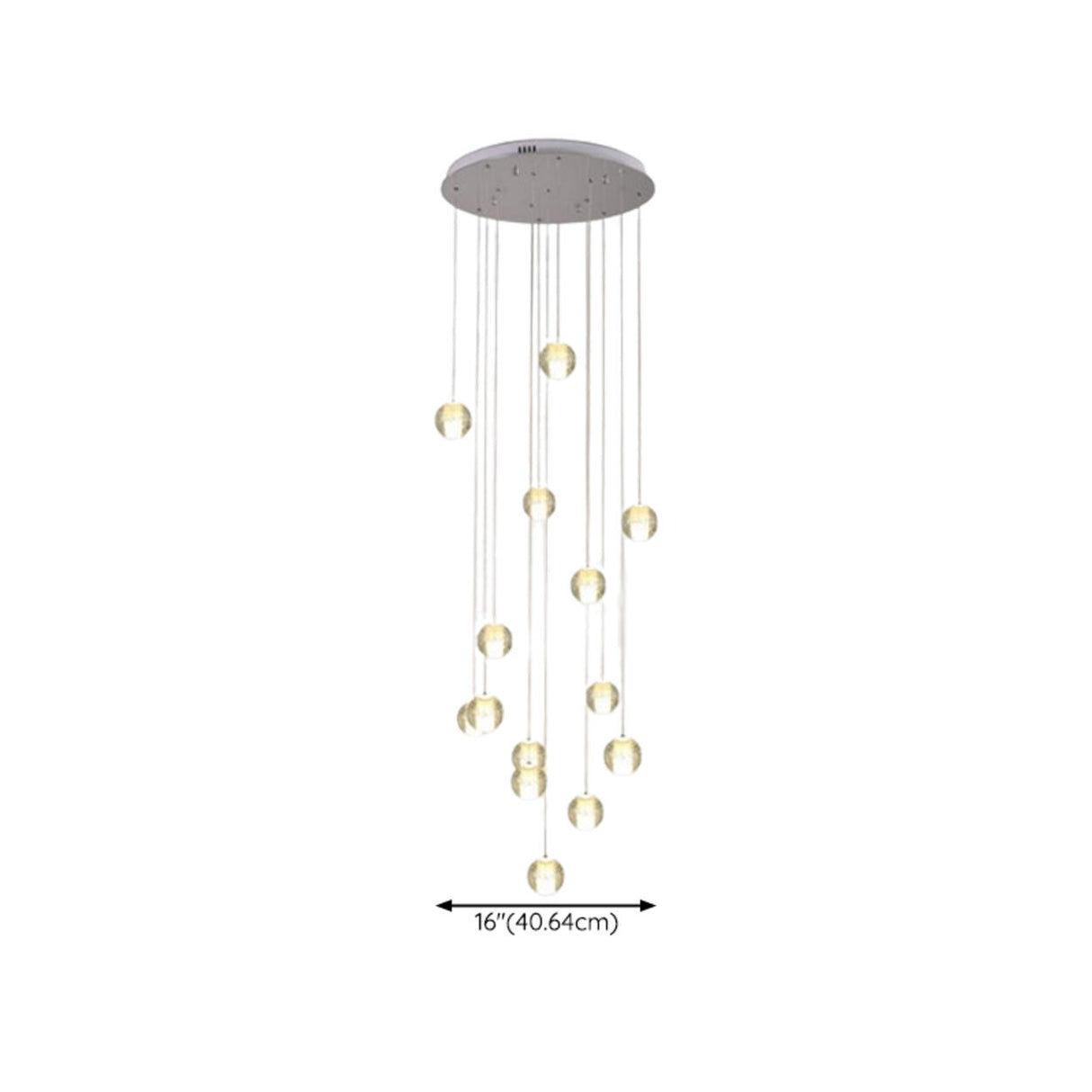 Multi-Globe Cluster Clear Glass Crystal Pendant Light  