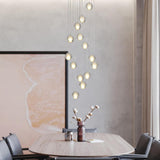 Multi-Globe Cluster Clear Glass Crystal Pendant Light  Image - 2