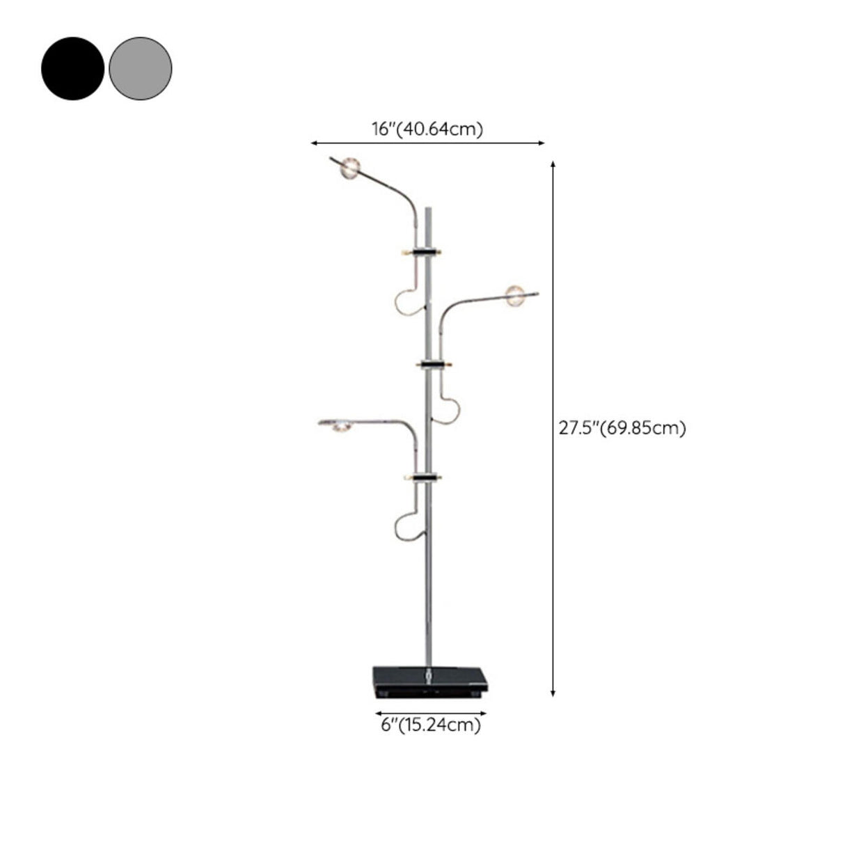 Multi-Light Adjustable Modern Gold Branch Floor Lamp 