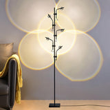 Multi-Light Adjustable Modern Gold Branch Floor Lamp Image - 6