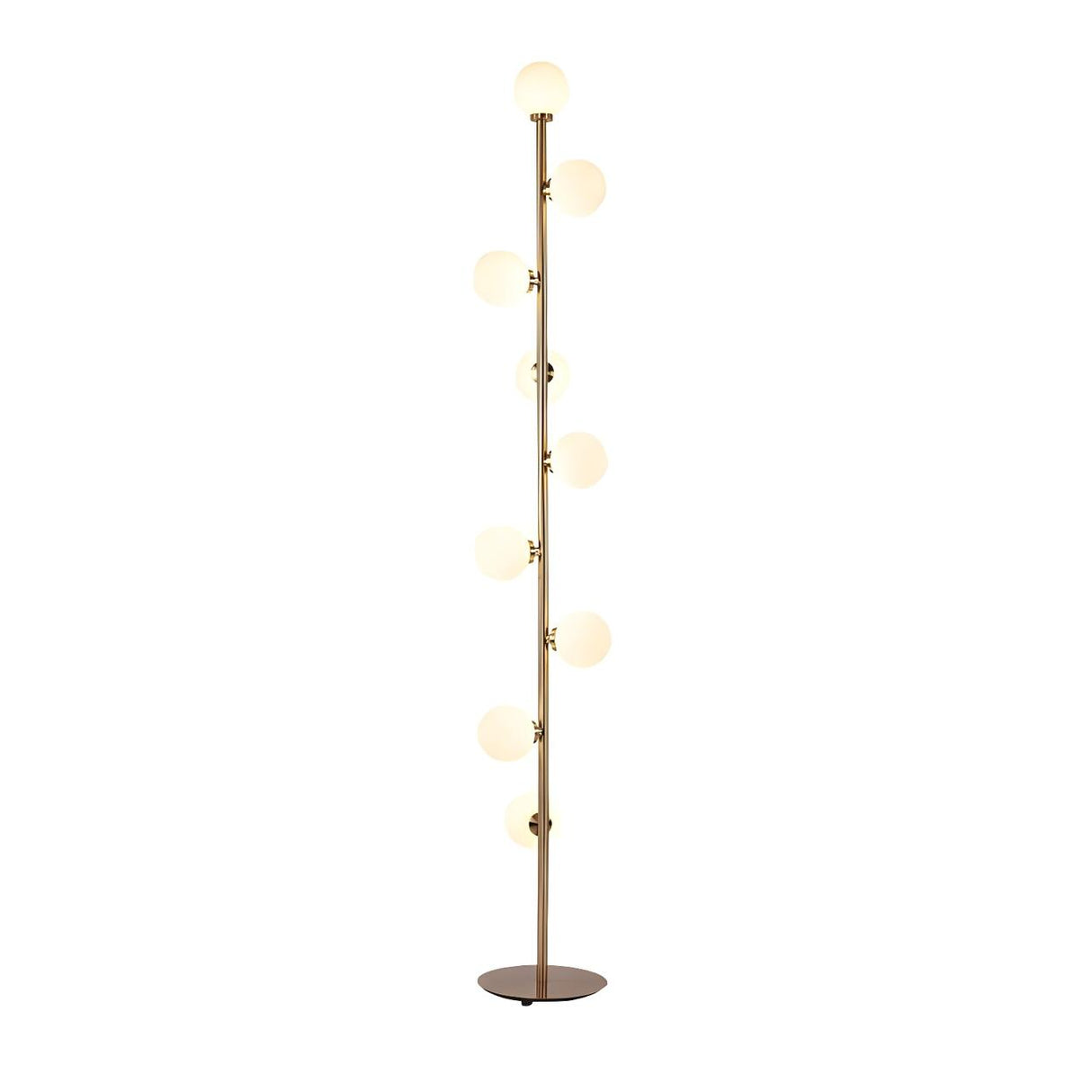 Multi-Light Globe Gold Metal Living Room Floor Lamp Image - 6