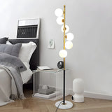 Multi-Light Modern Glass Curved Globe Floor Lamp Image - 4