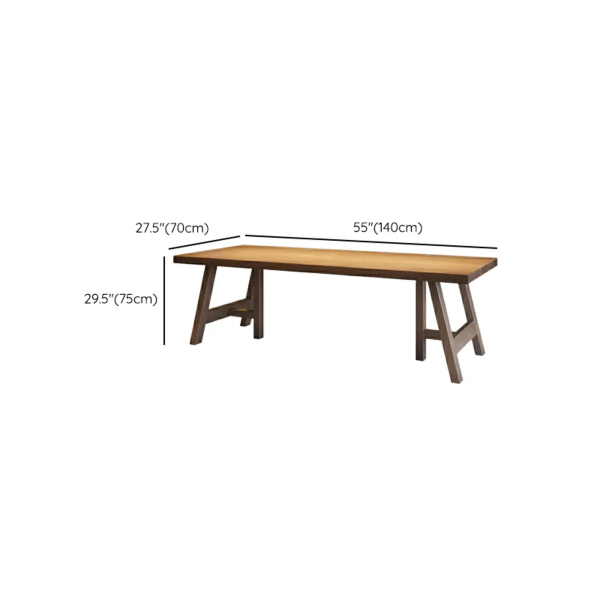 Multi-Person Brown Wood Rectangle Sled Conference Desk 