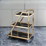 Multi-Tier Portable Metal-Wood Mobile Kitchen Cart Image - 11