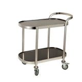 Multi-Tier Portable Metal-Wood Mobile Kitchen Cart Image - 26