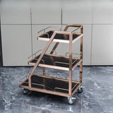 Multi-Tier Portable Metal-Wood Mobile Kitchen Cart Image - 15