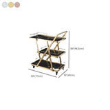 Multi-Tier Portable Metal-Wood Mobile Kitchen Cart Image - 34