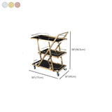 Multi-Tier Portable Metal-Wood Mobile Kitchen Cart Image - 35