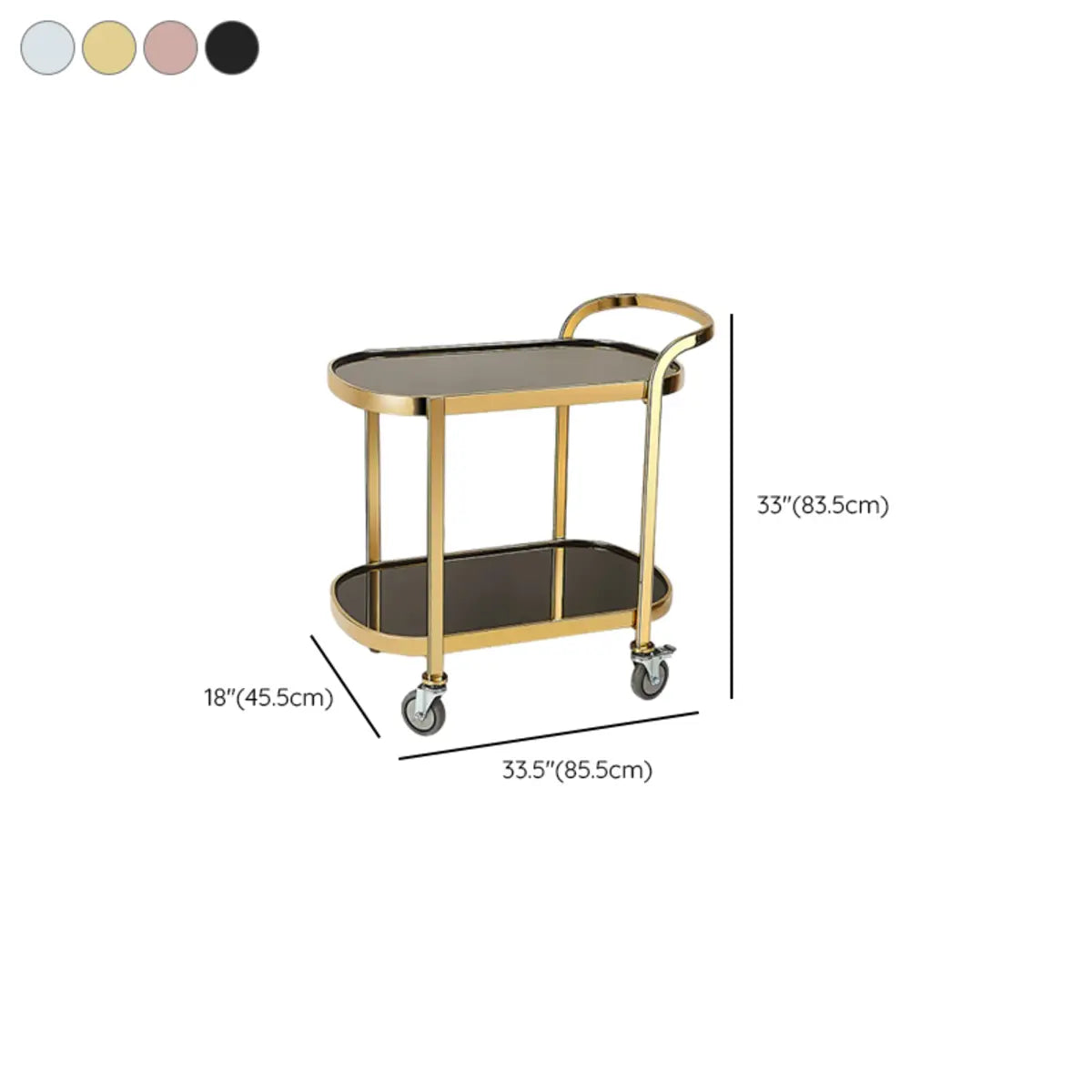 Multi-Tier Portable Metal-Wood Mobile Kitchen Cart Image - 36