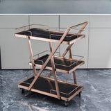 Multi-Tier Portable Metal-Wood Mobile Kitchen Cart Image - 22