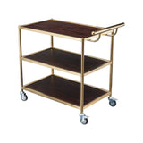 Multi-Tier Portable Metal-Wood Mobile Kitchen Cart Image - 8