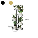 Multi-Tier Round Tray Floor Metal Plant Stand White Image - 29