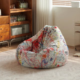 Multicolor Abstract Pattern Cotton Washable Bean Bag Chair Image - 1