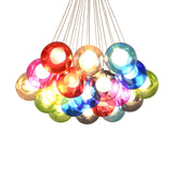 Multicolor Glass Bubble Dining Room Haning Chandelier Image - 10