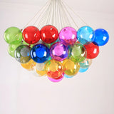 Multicolor Glass Bubble Dining Room Haning Chandelier Image - 15